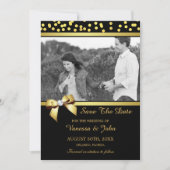 Hochzeit speichern Sie das Datum Foto Gold Confett Save The Date (Vorderseite)
