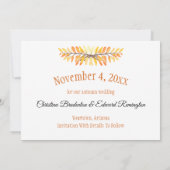 Hochzeit speichern Sie das Datum Foto Rustikale He Save The Date (Rückseite)