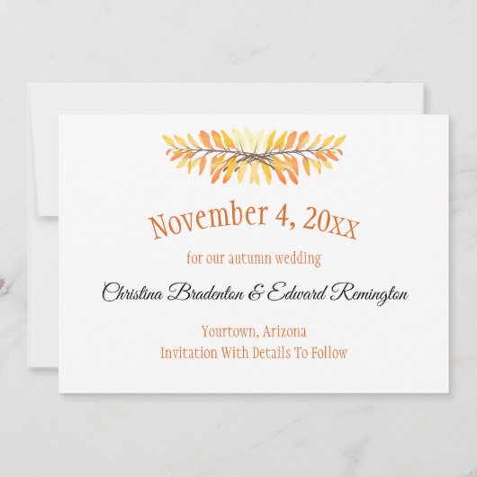 Hochzeit speichern Sie das Datum Foto Rustikale He Save The Date (Rückseite)