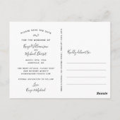 Hochzeit Speichern Sie das Datum Foto Skript botan Postkarte (Rückseite)