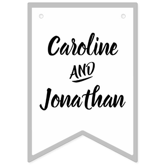 Hochzeit Speichern Sie das Datum Fotos Eindeutige Wimpelkette (Zweite Fahne)