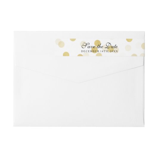 Hochzeit speichern Sie das Datum Gold Foil Glitzer (Rückseite)