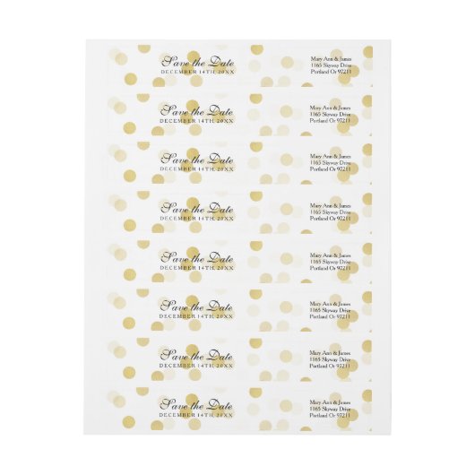 Hochzeit speichern Sie das Datum Gold Foil Glitzer (Bogen)