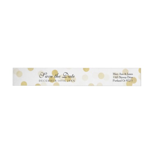 Hochzeit speichern Sie das Datum Gold Foil Glitzer (Person)