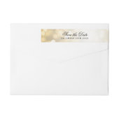 Hochzeit speichern Sie das Datum Gold Glitzer Ligh (Rückseite)