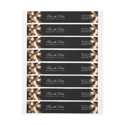 Hochzeit speichern Sie das Datum Gold Hollywood Gl (Bogen)