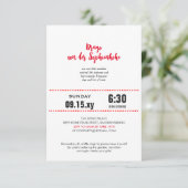 Hochzeit speichern Sie das Datum großen Tanz Einladung (Stehend Vorderseite)