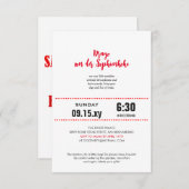 Hochzeit speichern Sie das Datum großen Tanz Einladung (Vorne/Hinten)