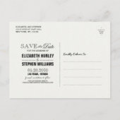 Hochzeit speichern Sie das Datum Herbst Herbstlaub Ankündigungspostkarte (Rückseite)