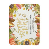 Hochzeit speichern Sie das Datum Herbst Herbstlaub Magnet (Vertikal)