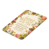 Hochzeit speichern Sie das Datum Herbst Herbstlaub Magnet (Linke Seite)