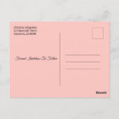 Hochzeit speichern Sie das Datum Herbst lässt Boke Postkarte (Rückseite)