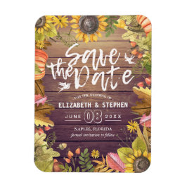 Hochzeit speichern Sie das Datum Herbst verlassen  Magnet