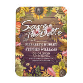 Hochzeit speichern Sie das Datum Herbst verlassen  Magnet (Vertikal)
