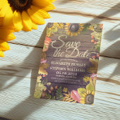 Hochzeit speichern Sie das Datum Herbst verlassen  Save The Date