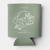 Hochzeit Speichern Sie das Datum Hübsch Botanicals Dosenkühler (Vorderseite)