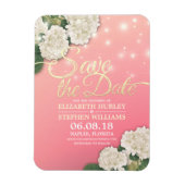 Hochzeit speichern Sie das Datum Hydrangea Blume h Magnet (Vertikal)