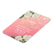 Hochzeit speichern Sie das Datum Hydrangea Blume h Magnet (Linke Seite)