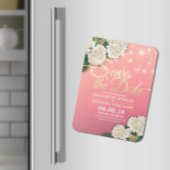 Hochzeit speichern Sie das Datum Hydrangea Blume h Magnet