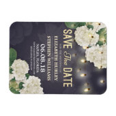 Hochzeit speichern Sie das Datum Hydrangea String  Magnet (Horizontal)