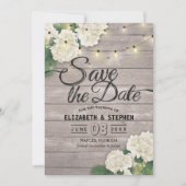 Hochzeit speichern Sie das Datum Hydrangea String  Save The Date (Vorderseite)