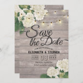 Hochzeit speichern Sie das Datum Hydrangea String  Save The Date (Vorne/Hinten)