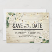 Hochzeit speichern Sie das Datum Hydrangea String Save The Date (Vorderseite)