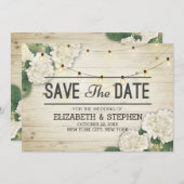 Hochzeit speichern Sie das Datum Hydrangea String Save The Date (Vorne/Hinten)