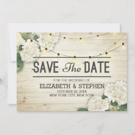 Hochzeit speichern Sie das Datum Hydrangea String Save The Date