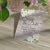 Hochzeit speichern Sie das Datum Hydrangea String  Save The Date