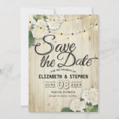 Hochzeit speichern Sie das Datum Hydrangea String Save The Date (Vorderseite)