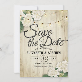 Hochzeit speichern Sie das Datum Hydrangea String  Save The Date