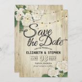 Hochzeit speichern Sie das Datum Hydrangea String Save The Date (Vorne/Hinten)