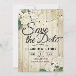 Hochzeit speichern Sie das Datum Hydrangea String Save The Date