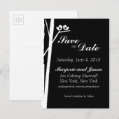 Hochzeit Speichern Sie das Datum Karte Birch Tree  (Vorne/Hinten)