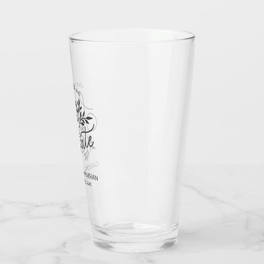 Hochzeit Speichern Sie das Datum Liebe Brauen Bota Glas (Links)