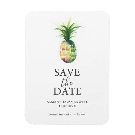 Hochzeit speichern Sie das Datum Magnete Ananas (Vertikal)