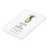 Hochzeit speichern Sie das Datum Magnete Ananas (Linke Seite)