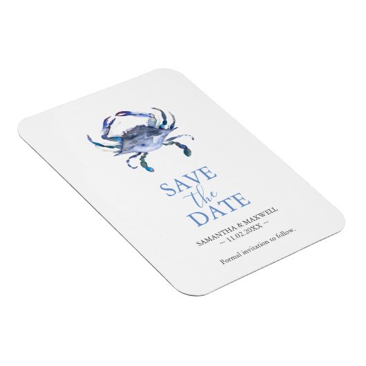 Hochzeit speichern Sie das Datum Magnete Crab (Rechte Seite)