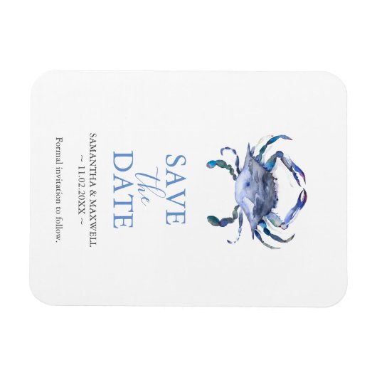 Hochzeit speichern Sie das Datum Magnete Crab (Horizontal)