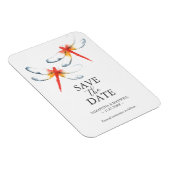 Hochzeit speichern Sie das Datum Magnete Red Drago (Rechte Seite)