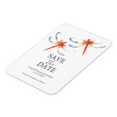 Hochzeit speichern Sie das Datum Magnete Red Drago (Linke Seite)
