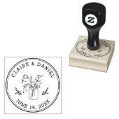 Hochzeit Speichern Sie das Datum Mason Jar Blume Gummistempel (Stempel)