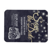 Hochzeit speichern Sie das Datum Mason Jar String Magnet (Horizontal)