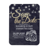 Hochzeit speichern Sie das Datum Mason Jar String Magnet (Vertikal)