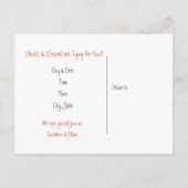 Hochzeit Speichern Sie das Datum mit Starfish Ankündigungspostkarte (Rückseite)