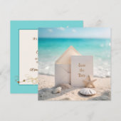 Hochzeit speichern Sie das Datum mit Starfish Save The Date (Vorne/Hinten)
