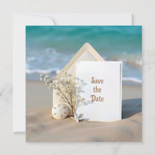 Hochzeit speichern Sie das Datum mit Starfish Save The Date (Vorderseite)