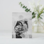 Hochzeit speichern Sie das Datum, moderne Fotovorl Postkarte (Stehend Vorderseite)