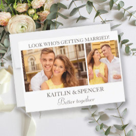 Hochzeit Speichern Sie das Datum Modernes 2 Foto W Einladung